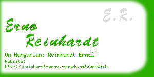 erno reinhardt business card